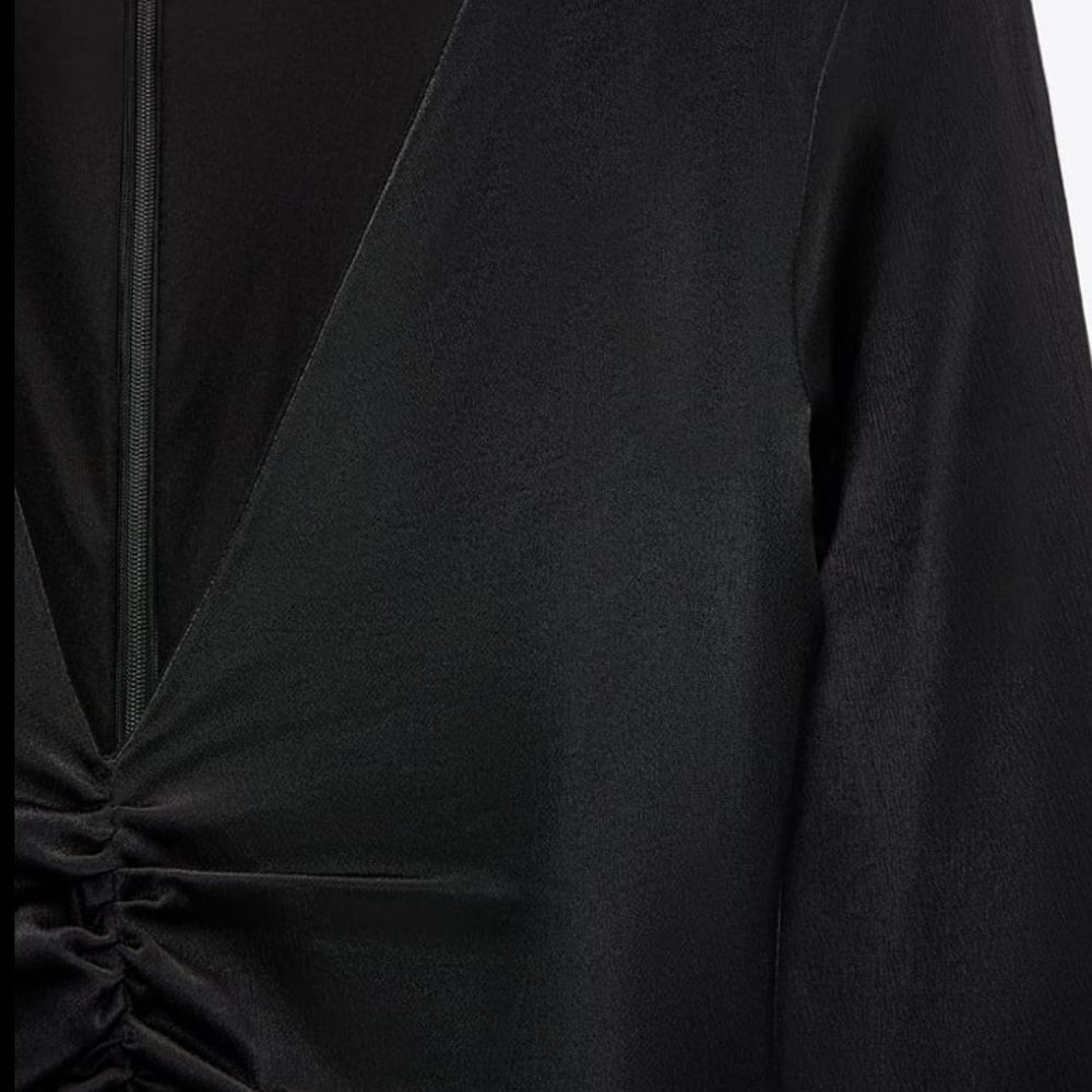 Zara Ruched Satin Effect Bodysuit - Picture 7 of 8